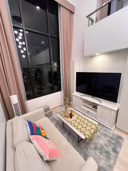 living room and bedroom of The Parkland Phetkasem 56