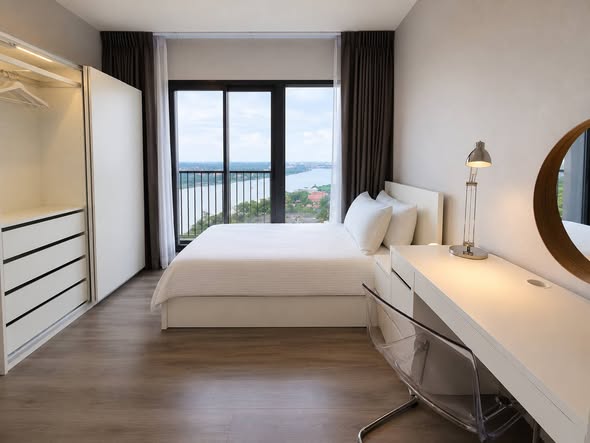 bedroom of The Politan Aqua