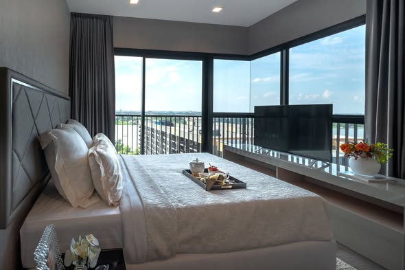 bedroom of The Politan Rive