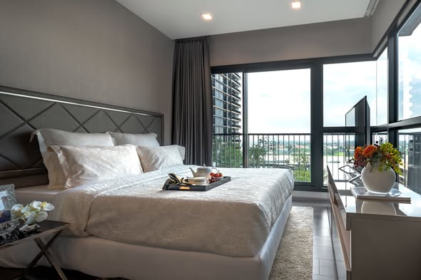 bedroom of The Politan Rive