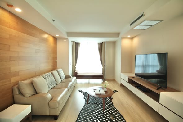 living room and bedroom of The Ratchadamri