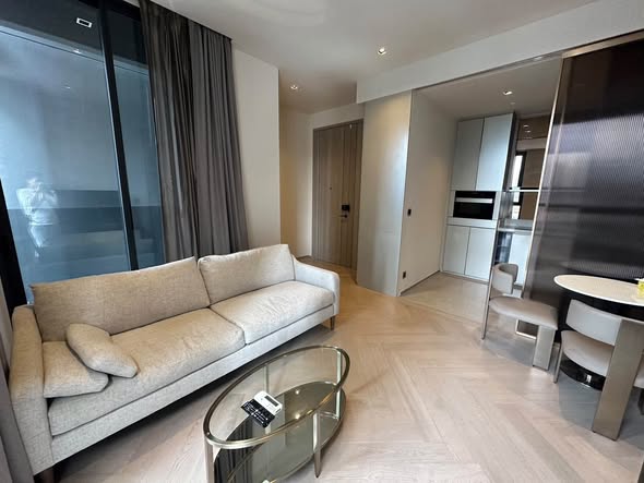 living room and bedroom of The Reserve Sathorn