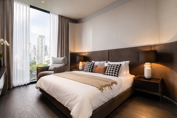 bedroom of The Residence on Thonglor by UHG
