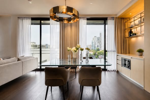 living room of The Residence on Thonglor by UHG