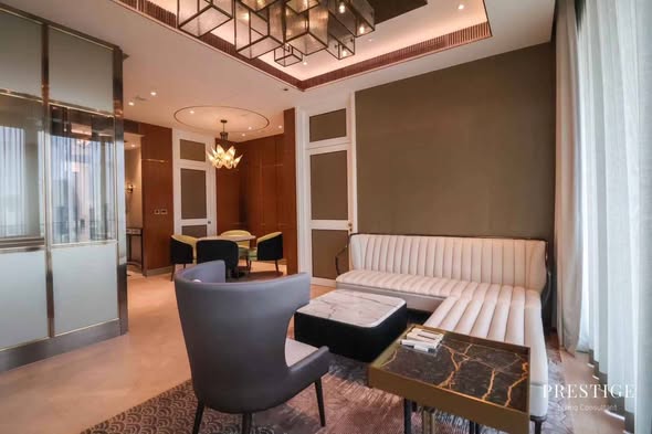living room of The Residences at Mandarin Oriental Bangkok