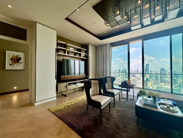 living room and bedroom of The Residences at Mandarin Oriental Bangkok