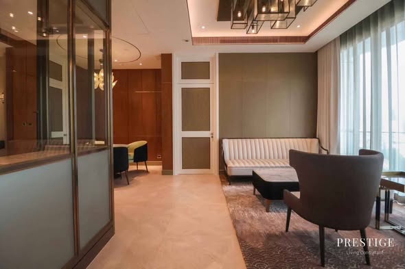living room and room interior of The Residences at Mandarin Oriental Bangkok