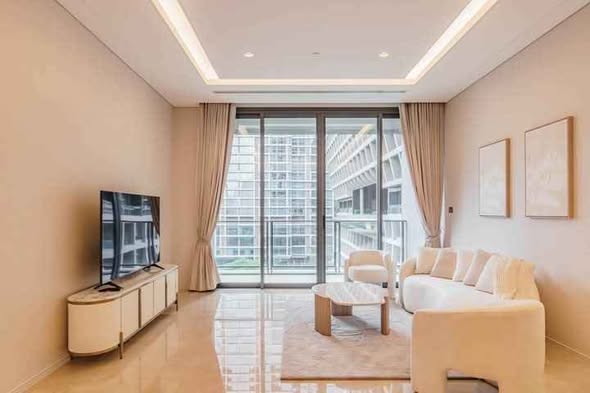 bedroom and living room of The Residences at Sindhorn Kempinski Hotel Bangkok
