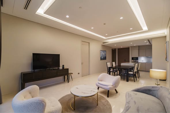 living room of The Residences at Sindhorn Kempinski Hotel Bangkok