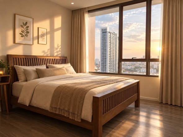 bedroom of The River Condominium