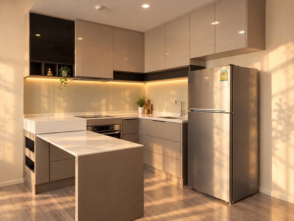 kitchen of The River Condominium