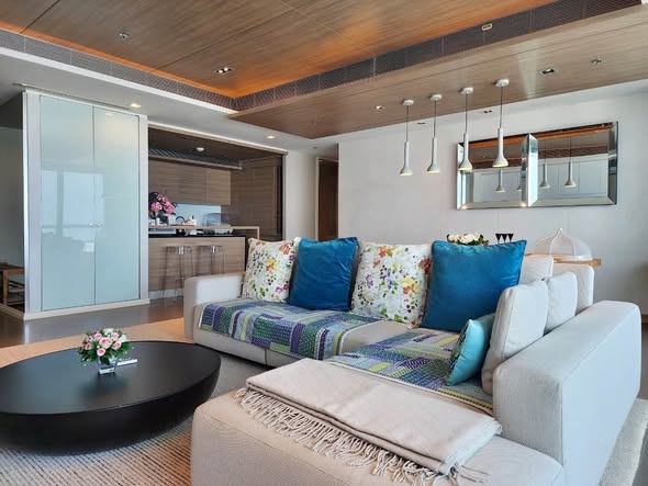 living room of The River Condominium