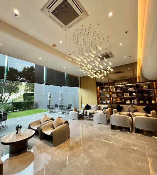 living room of The River Condominium