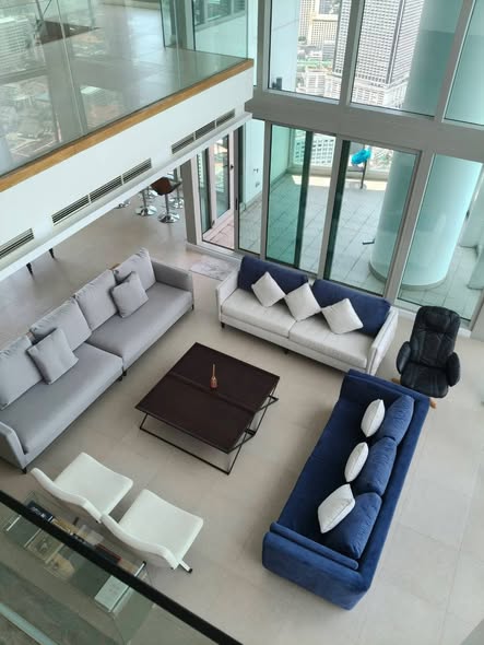 living room of The River Condominium