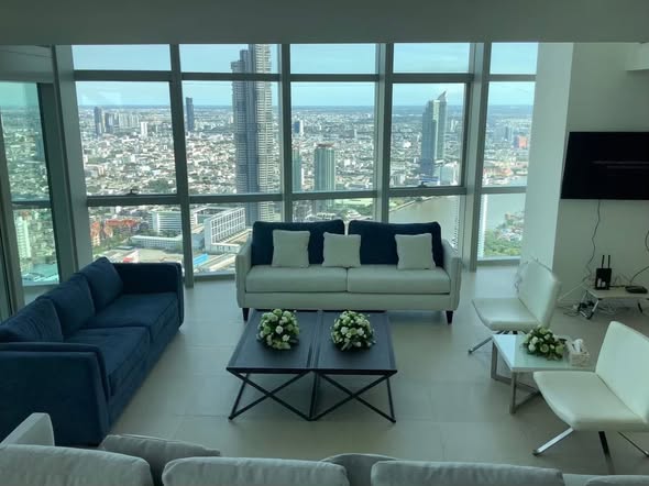 living room of The River Condominium