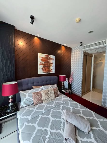 bedroom of The Riviera Wongamat Beach : เดอะ ริเวียร่า วงศ์อมาตย์ บีช