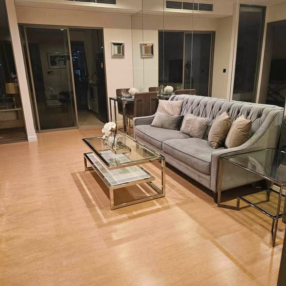 living room and room interior of The Room Charoenkrung 30 Condominium