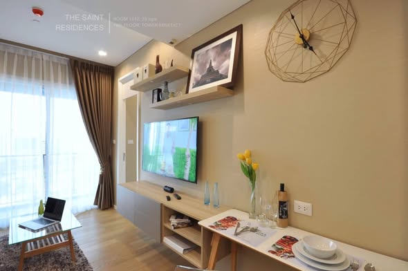 bedroom and living room and room interior of The Saint Residences