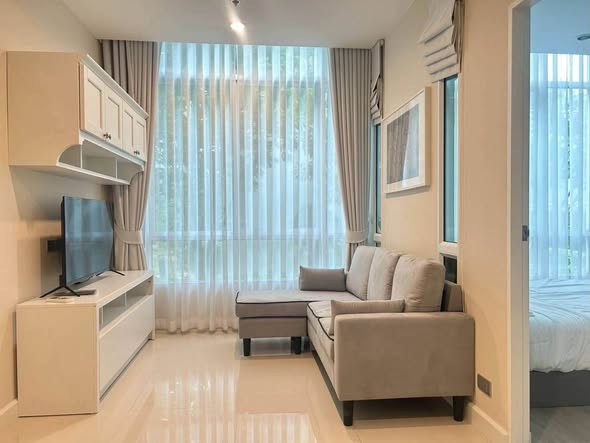 bedroom and living room of The Sky Sukhumvit