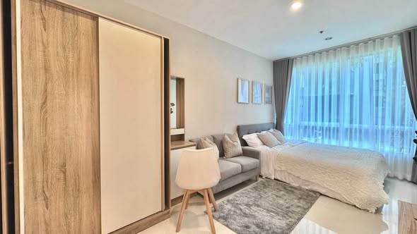 bedroom and room interior of The Sky Sukhumvit