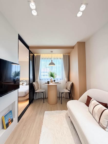 bedroom and living room of Town in Town Office Condominium