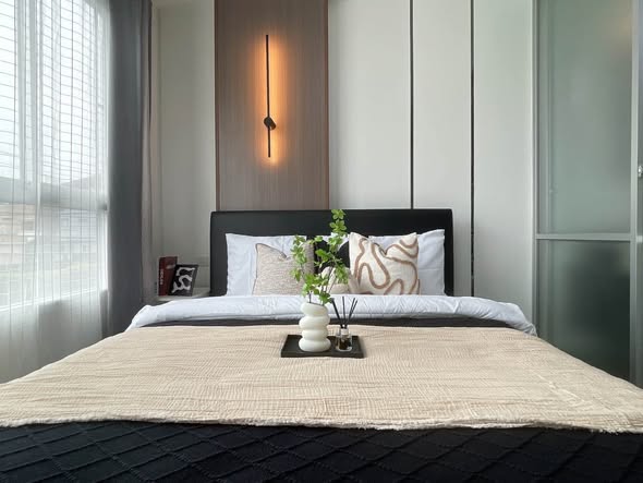 bedroom of V Condo Salaya