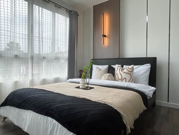 bedroom of V Condo Salaya