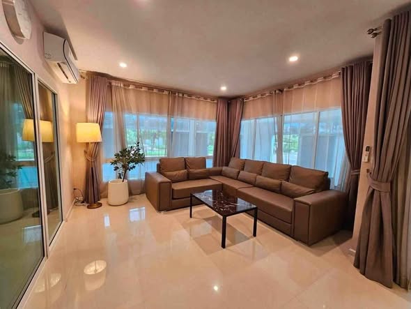 living room and bedroom of Vararom Premium House Watcharapol-ChatuChot | Q House