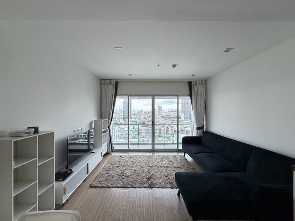 living room and bedroom of Vertiq Rama 4 – Siam