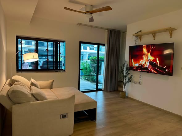living room and room interior of Villaggio 3 Srinakarin-Bangna