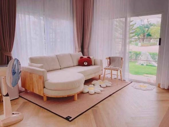 living room and bedroom of Villaggio Srinakarin-Bangna 2