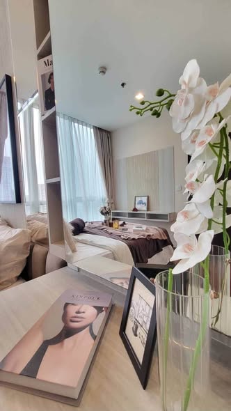 living room and bedroom of Wish Signature II Midtown Siam