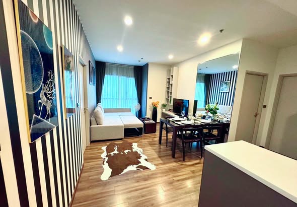 living room and bedroom of WYNE by Sansiri