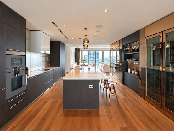 room interior and kitchen of 185 Rajadamri