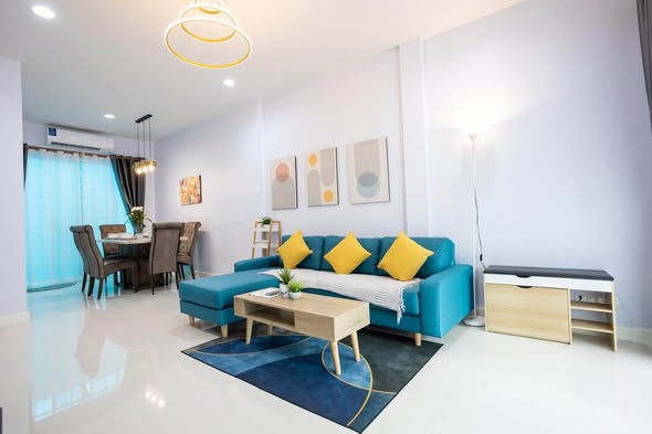 living room and bedroom of บ้านกลางเมือง นาคนิวาส34