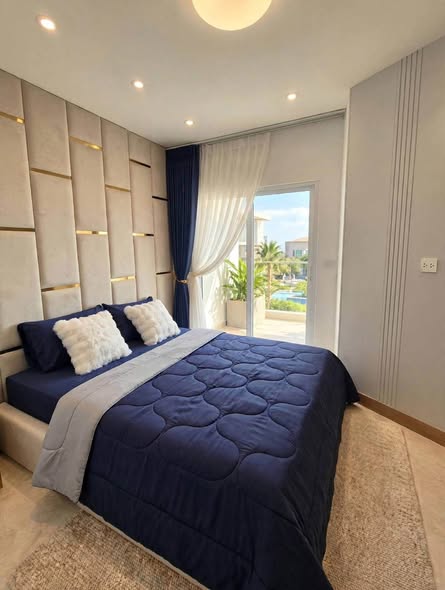 bedroom of A.D. condo Hyatt