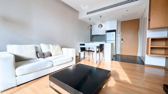 living room of AEQUA Residence Sukhumvit 49 dad no3