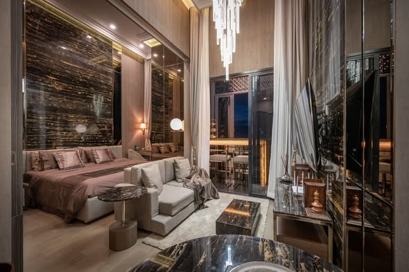 bedroom and living room of Ashton Asoke