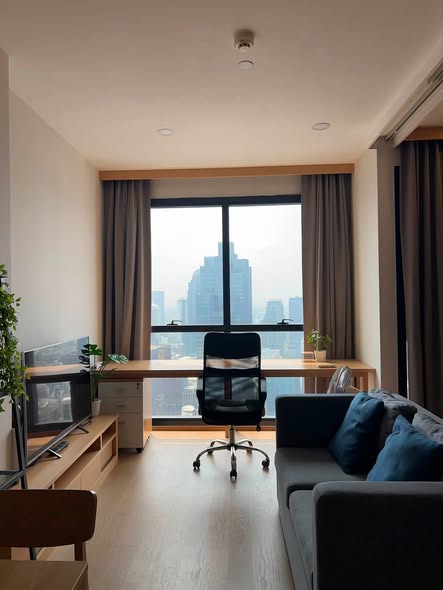 bedroom and living room of Ashton Chula-Silom