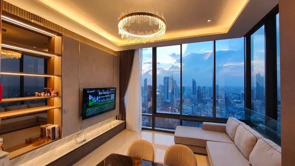 bedroom and living room of Ashton Silom
