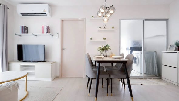 bedroom and living room of Aspire Sathon-Taksin (Timber Zone)