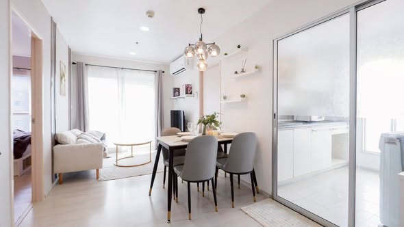 living room and room interior of Aspire Sathon-Taksin (Timber Zone)