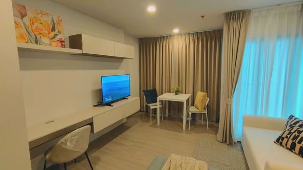 bedroom and living room of Aspire Sukhumvit-Rama 4