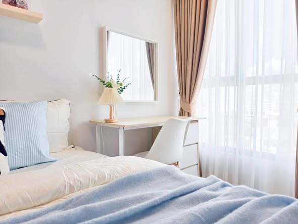 bedroom of Atmoz รัชดา-ห้วยขวาง คอนโด