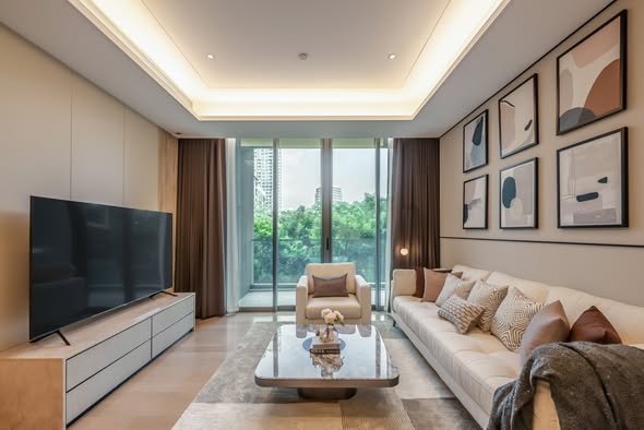living room and bedroom of Baan Sindhorn (บ้านสินธร)