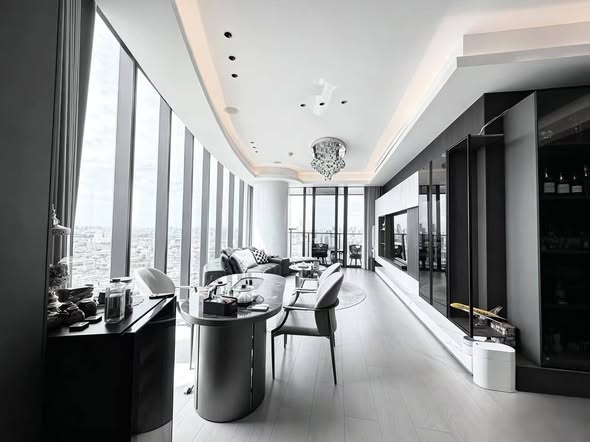 living room of Banyan Tree Residences Riverside Bangkok บันยัน ทรี เรสซิเดนซ์ ริเวอร์ไซด์ กรุงเทพ