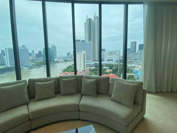 living room of Banyan Tree Residences Riverside Bangkok บันยัน ทรี เรสซิเดนซ์ ริเวอร์ไซด์ กรุงเทพ