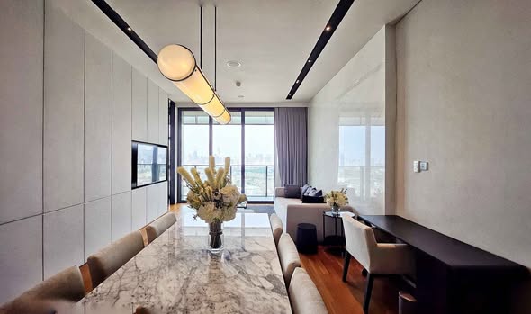 living room of Banyan Tree Residences Riverside Bangkok บันยัน ทรี เรสซิเดนซ์ ริเวอร์ไซด์ กรุงเทพ