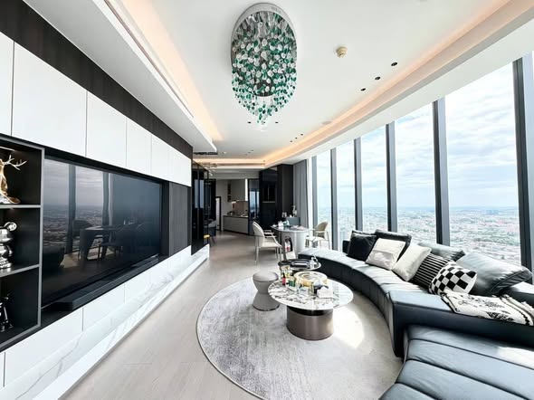living room of Banyan Tree Residences Riverside Bangkok บันยัน ทรี เรสซิเดนซ์ ริเวอร์ไซด์ กรุงเทพ
