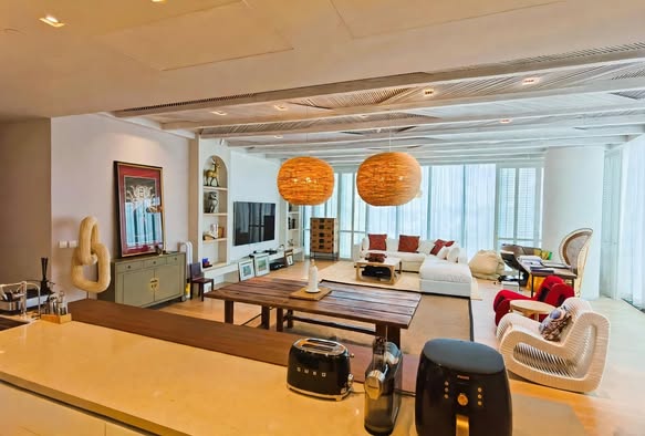living room of Banyan Tree Residences Riverside Bangkok บันยัน ทรี เรสซิเดนซ์ ริเวอร์ไซด์ กรุงเทพ
